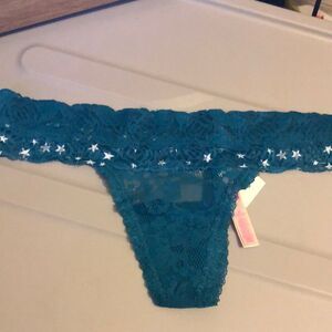 Pink Victoria secret lace thong size medium NWT